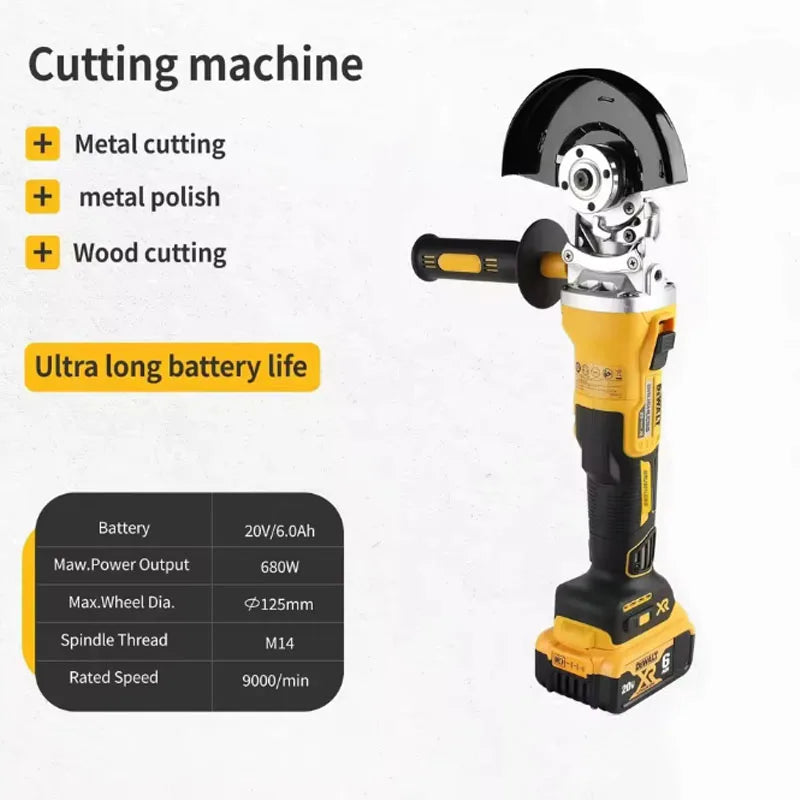 Dewalt DCG405FN 125MM Brushless Angle Grinder Wireless 9000RPM Cutting Polishing Machine For Lithium Batteries