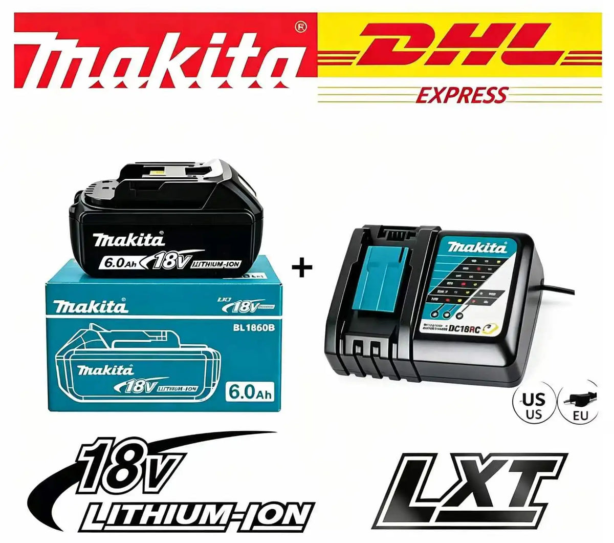 NEW Original Makita 18v 6Ah for Makita 18V Battery BL1830B BL1850B BL1850 BL1840 BL1860 BL1815 Replacement Lithium Battery