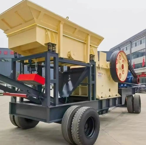 Customized Mobile Jaw Crusher Truck Construction Waste Crushing Station Rock Granite Crusher Stone Sand Making Machine 1 Year