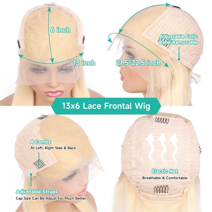 Mint Green Body Wave Human Hair Wigs Brazilian Raw Hair 613 Hd Lace Frontal Wig 13x6 Colored Lace Front Wig Human Hair 180% 200%
