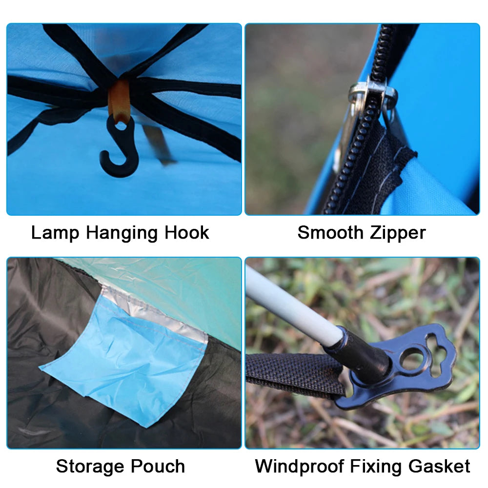 2-3 / 3-4 Person Tent Pop Up Tent Water-resistant Portable Instant Automatic Camping Tent for Outdoor Camping Hiking Backpacking