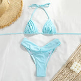 Bandage Bikinis Set Sexy Bikini Sets Solid Swimsuit Women Beachwear 2024 Summer Swimwear High Cut Bathing Suit Beach Biquinis