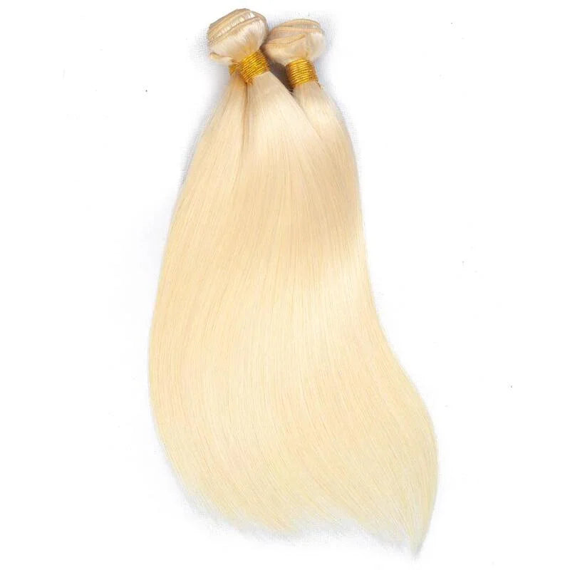 613 Honey Blonde Bone Straight Human Hair Bundles Virgin Hair Extensions Brazilian Hair Weave 1/3/4 Raw Hair Bundles 10-46inch