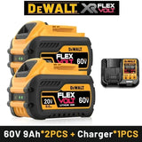 DeWALT 100% Original Battery 20V/60V 9000mAh MAX FlexVolt for DCB200 DCB205 DCB206 DCB209 DCB182 Power Tool Battery Air Transpor