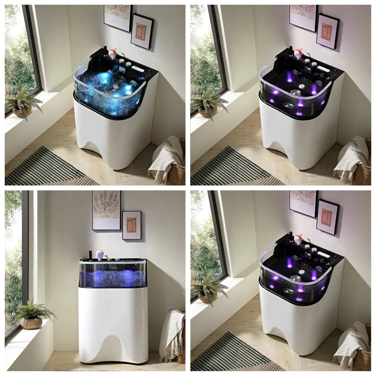 Functional Animal Salon Acrylic Pet Tubs Dog Washing Massage Bathtubs