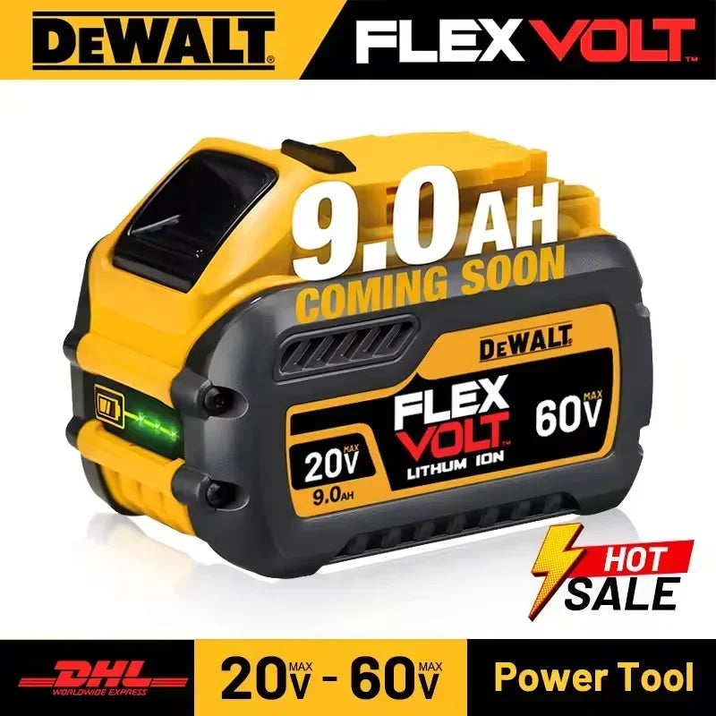 Original for DEWALT 20V/60V battery DCB606 DCB609 DCB182 DCB205 DCB206 DCB209 power tool 18V battery 6Ah 9Ah battery.