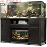 Aquarium Stand, 75 To 120 Gallon Capacity, Power Outlets, Dual Support Cabinet, Thick Hardwood Top Storage