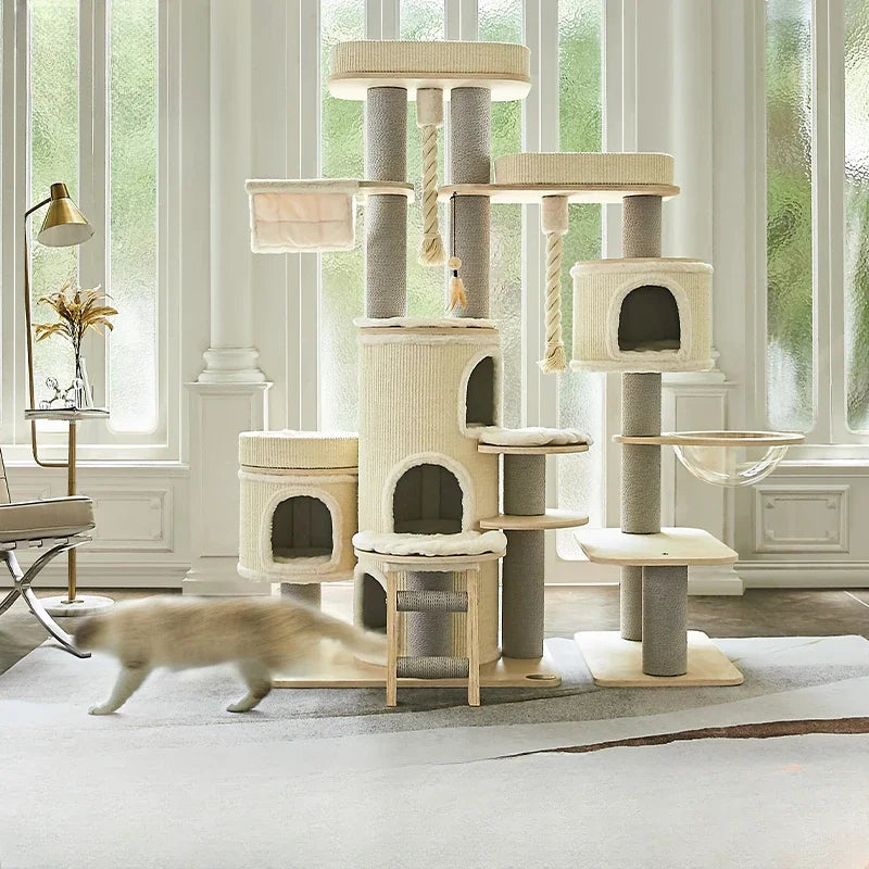 Towers for Big Cats with Multiple Hamocks, Climbing Games, Cave Cave Training Supplies, Cats Accessories, Home Pet Items