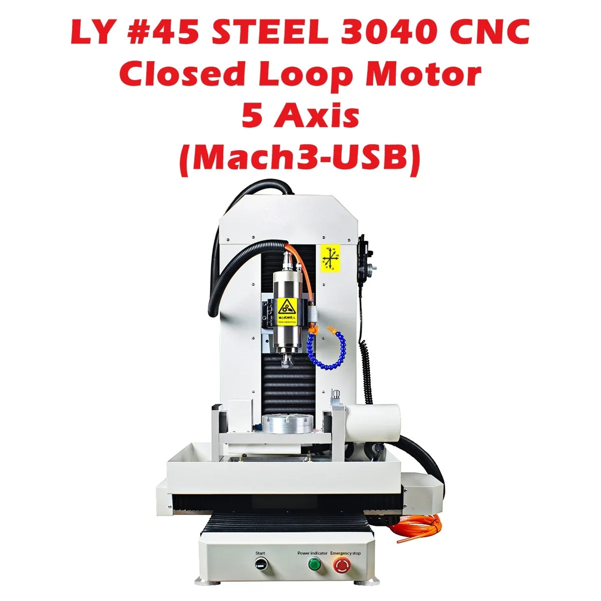 Steel Structure Metal 5 Axis 2.2KW CNC Router 3040 Option ATC System XYZAC Closed Loop or Servo Motor Engraving Milling Machine