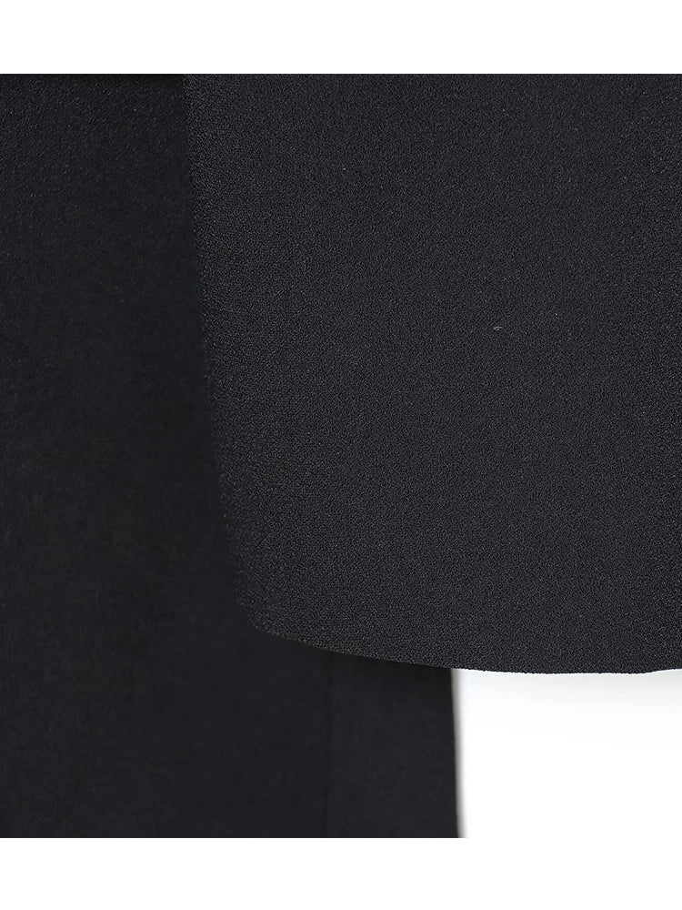 2025 New Fashion Lace Splicing Short Dresses for Women Long Sleeve Blazer Style Mini Dress Woman Chic Elegant Office Dress