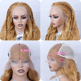 Body Wave 13x6 Honey Blonde Lace Frontal Wig Brazilian #27 Blonde Colored Human Hair Wigs For Women Pre Plucked 13X6 HD Lace Wig