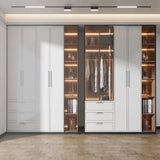 Any Size Custom Modern Light Luxury Honeycomb Aluminum Alloy Wardrobe Bedroom Home Bed End Cabinet Multi Storage Sturdy Tall Eco