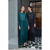 AP Women 2026 Autumn and Winter New Design Shine Cardigan and Pleated Slip Dress Elegant Lady Clothing