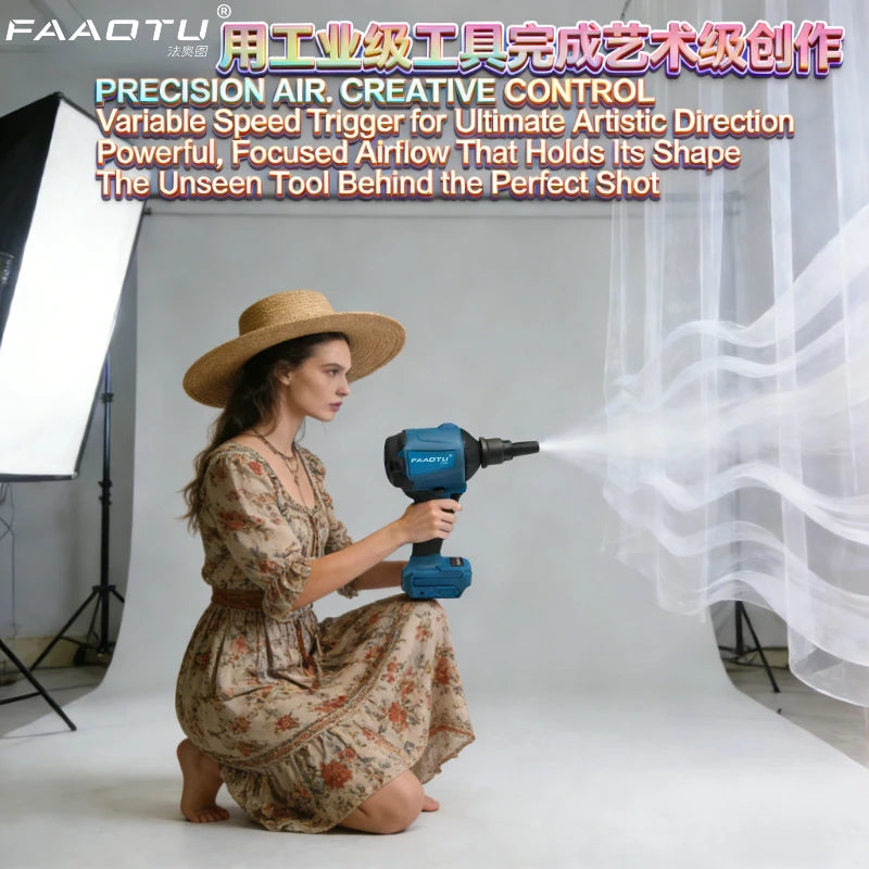 FAAOTU DAS180 rechargeable air dust gun brushless inflator equipment for dust removal in narrow spaces,suitable for MT battery