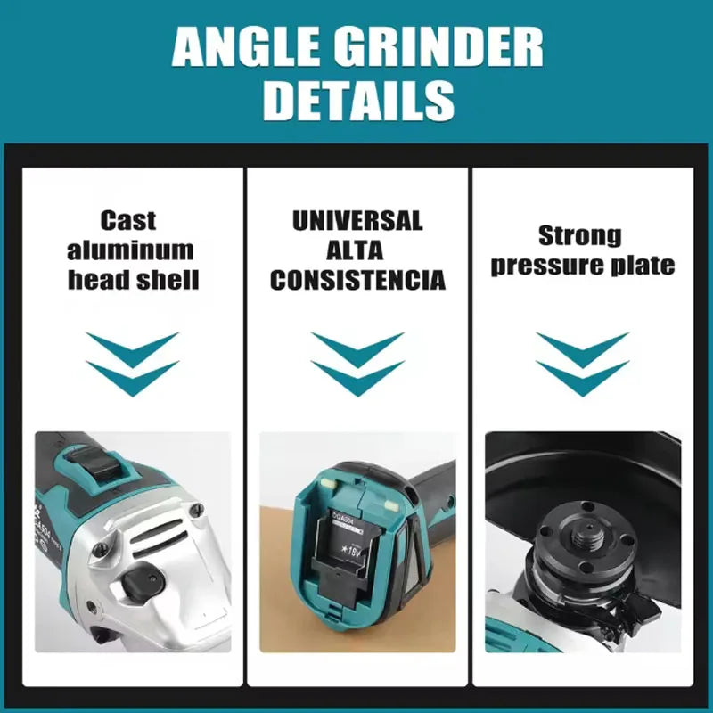 Makita DGA504 18V Brushless Lithium Electric Angle Grinder High Power Rechargeable Polishing & Cutting Machine