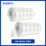 ELEGOO 5KG/10KG 1.75mm Silk PLA Filament,3D Printer Filament 1kg Gold Silver Fits for Most FDM 3D Printers