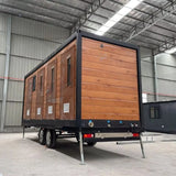 Customized New Design Prefab Container Trailer Integrated House On Wheel Shipping Prefabricated Movable Luxury Home Tiny House
