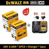 100% Genuine Dewalt 20V Battery, 2AH 5AH 6AH Rechargeable Lithium Ion Battery, Dewalt DCB200 Power Tool Replacement Battery