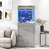 All-in-One AquariumModern Chinese Style Smart Fish Tank Bottom Filter Ultra White Glass Square Design For  Living Room