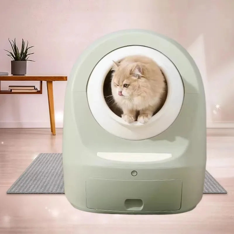 Automatic Cat Litter Box with Drawer for Indoor Cats Smart Self-Cleaning Toilet Box