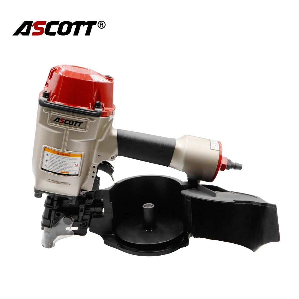 Ascott Coil Nailer CN57 CN70 CN80 CN90B Pallet Nailing Gun for Making Crates Siding Board Fencing Woodworking Pneumatic Tool