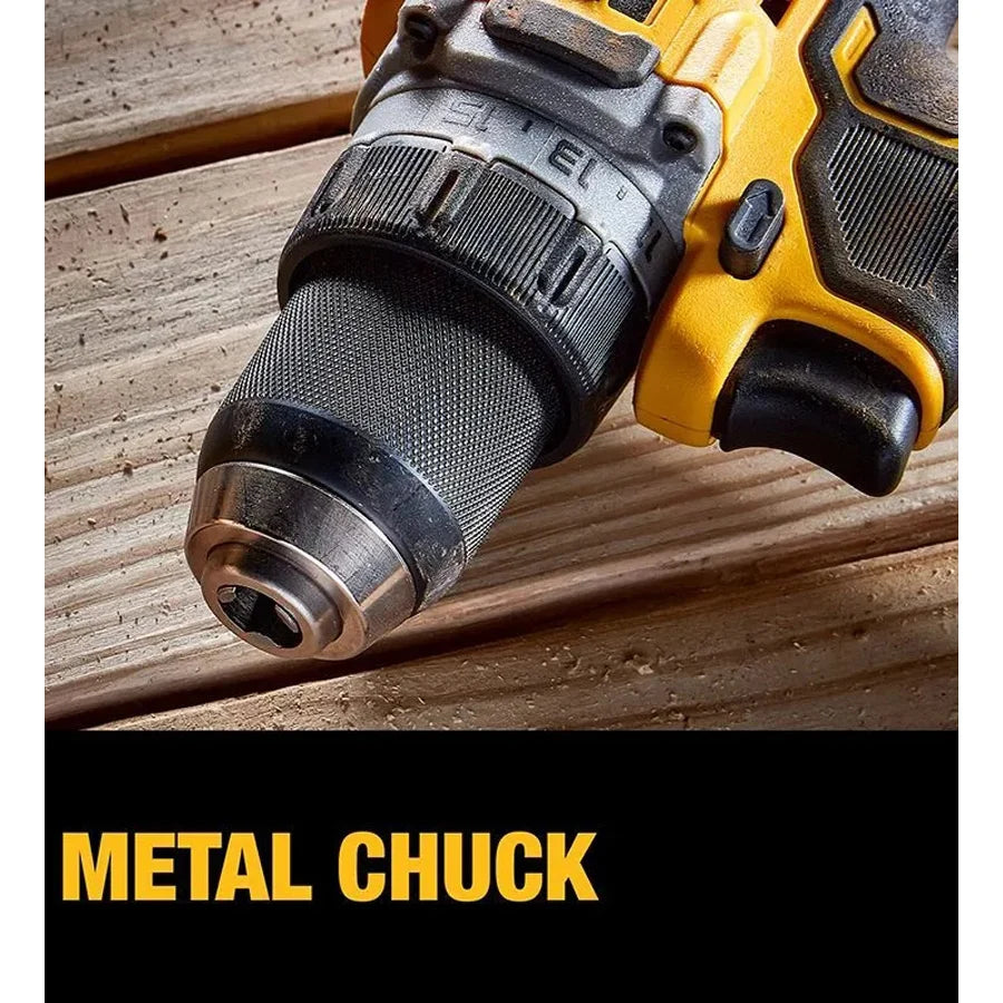 DEWALT 20V XR Brushless Cordless Electric Driver with Tool Box 1/2'' Drill Compact Electric Screwdriver Set DCD800NT