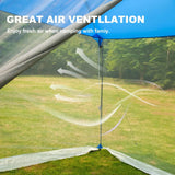 13x9ft Screen Tent Room Camping Shelter with Mesh Walls for Patio Beach Parties