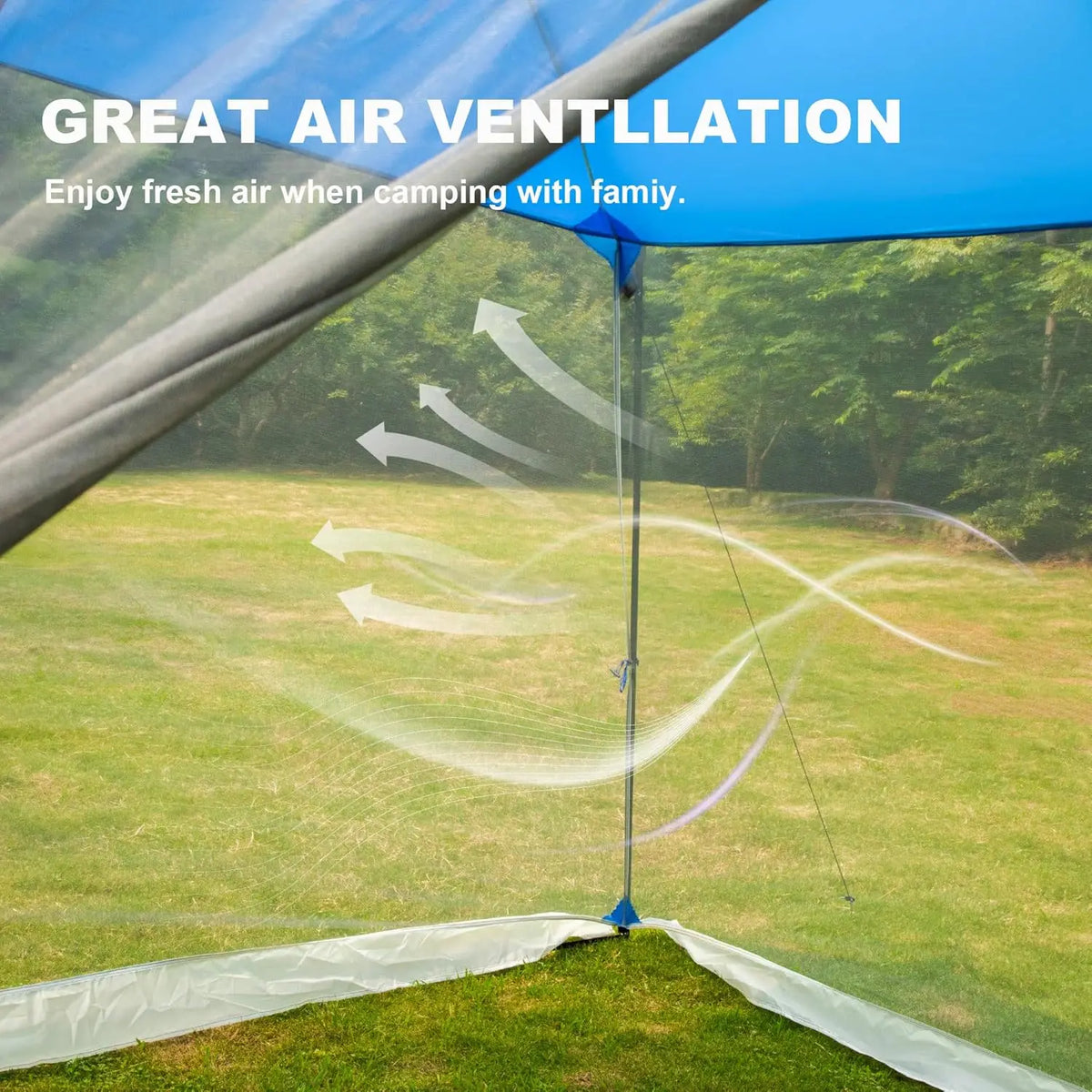 13x9ft Screen Tent Room Camping Shelter with Mesh Walls for Patio Beach Parties