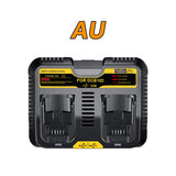 For Dewalt DCB609 Battery Dual Charger 4A For DCB200 DCB104 DCB107 DCB112 DCB115 DCB120 Rechargeable Battery Charger