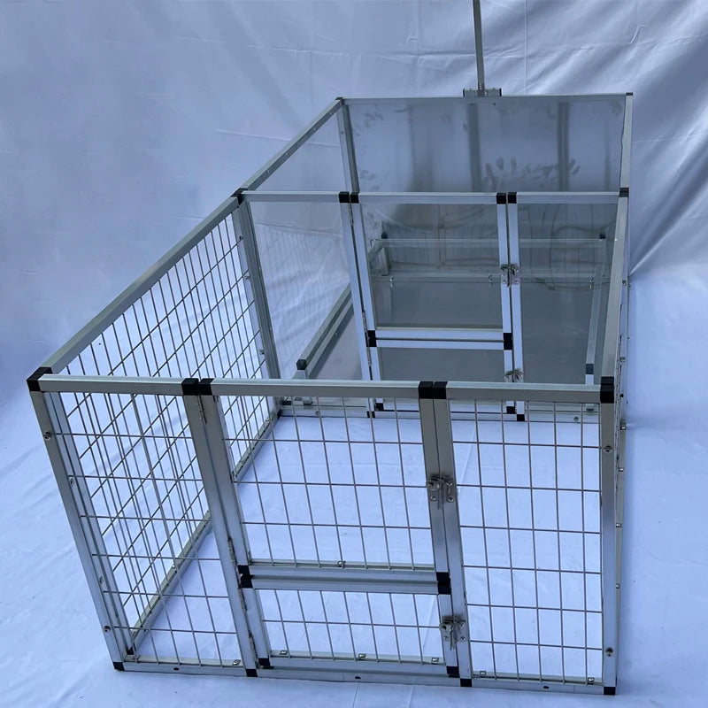 Whelp Ing Box Large Aluminum Dog Elevated Whelp Ing Box with Fence United States Metal and Glass Puppy