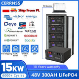 LiFePO4 48V 300AH 15Kwh Battery 51.2V 100AH 150AH 200AH Lithium Solar Home Battery 6000+ Cycles For Home Energy Storage EU Stock