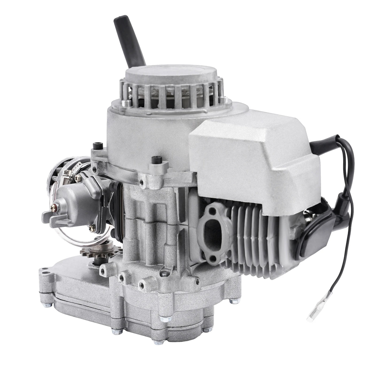 49CC 2-Stroke Gas Engine,  Air-Cooled Pull Start Motor with Gearbox & Air Filter for Mini Dirt Bike, ATV, Pocket Bike, Quad