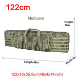 LQARMY 32 38 42 48 inch Tactical Double Rifle Case Molle Rifle Bag Sniper Airsoft Gun Case Backpack Hunting Gun Holster