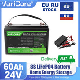 VariCore 24V 100Ah 60Ah LiFePO4 Battery 8-series Lithium Iron Phosphate for Boat Golf Cart Car Lighter Batteries 29.2V Duty-free