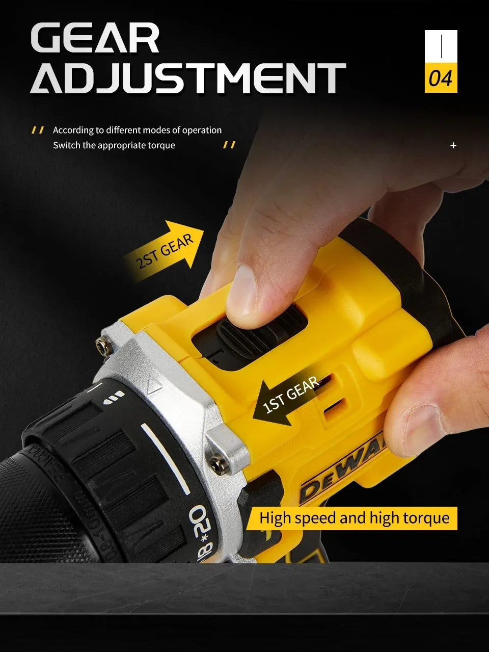 DEWALT 20V MAX Brushless Compact Hand Drill Impact Drill Rechargeable Lithium Battery Electric Screwdriver DCD805