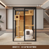 Cat villa panoramic super  cage solid wood cat villa large indoor luxury glass cat room