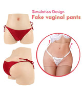 Lifelike Silicone Fake Butt Pants with Vagina Insert Crossdresser Hip Enhancer Realistic Texture for COSPLAY Drag Queen