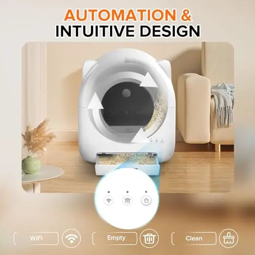 Self Cleaning Litter Box Large Capacity Automatic Cat Litter Box Self Cleaning for Cats