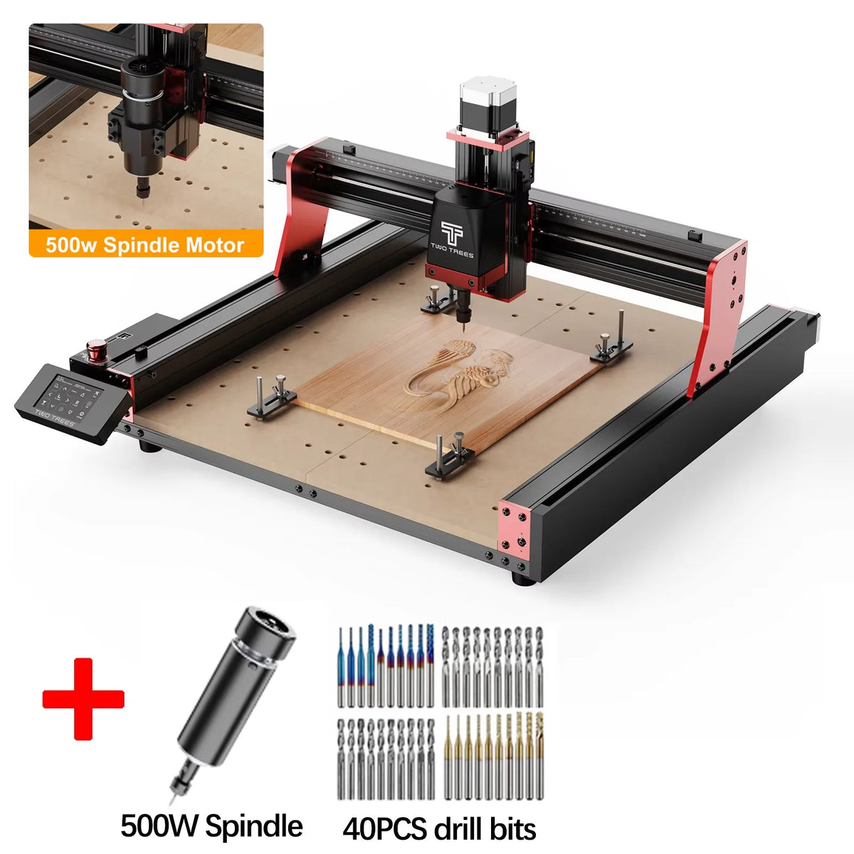 Twotrees 3-Axis/4-Axis CNC Router Milling Cutting Machine TTC450 PRO  Jewelry Engraver For Wood Acrylic PCB PVC MDF Metal
