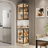Living room corner glass  display cabinet TV cabinet side wine cabinet rack new