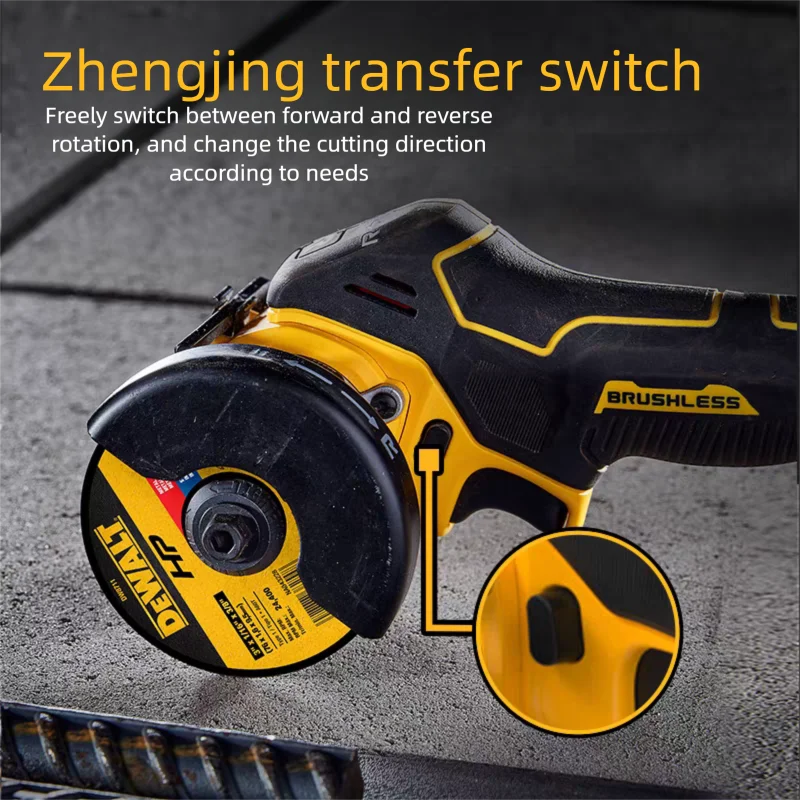DeWalt DCS438 Rechargeable Cutting Saw, 20V Lithium Battery, Brushless Handheld Metal & Tile Cutting Saw, Little Steel Warrior