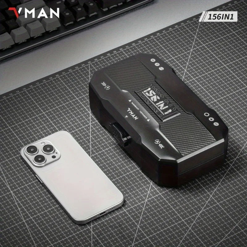 VMAN 156in1 Mini Electric Screwdriver Set Precision Repair Tools Magnetic Phillips Screw Driver Bits for iPhone PC Watch Camera
