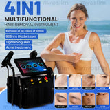 4 IN 1 Soprano Titanium Ice Platinum RF Diode 755 808 940 1064nm 4 Wave PICO Laser ND:YAG Painless Hair Removal Machine