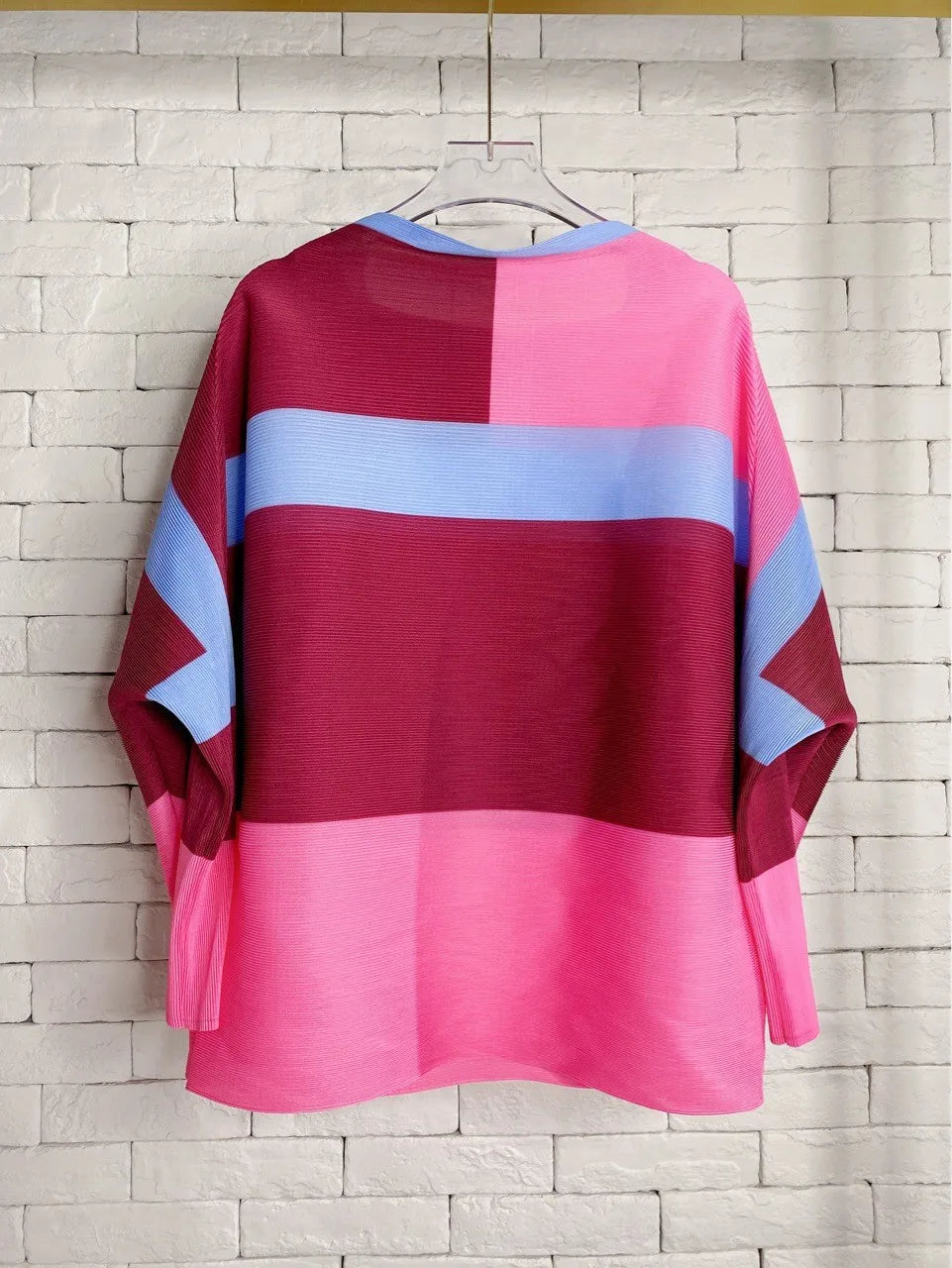 Miyake Pleated Geometric Printed Crop Tops Women Spring Summer New Designer Turtleneck Causal Aesthetic Clothes