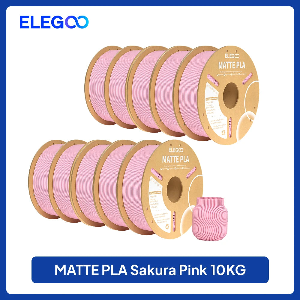 ELEGOO Multiple-Color Matte PLA Filament 1.75mm 2KG/4KG/5KG/10KG For EU US