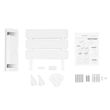 90° Folding Shower Seat Wall-Mounted Waterproof Shower Bench Shoe Changing Stool White Load 130kg for Bathrooms Porches 32*34cm