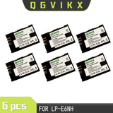 QGVIKX LP E6NH Compatible with Canon EOS R7 7.4V 2600mAh POWER BATTERY CAPACITY 19.24Wh 2-Pack Battery and Triple Slot Charger