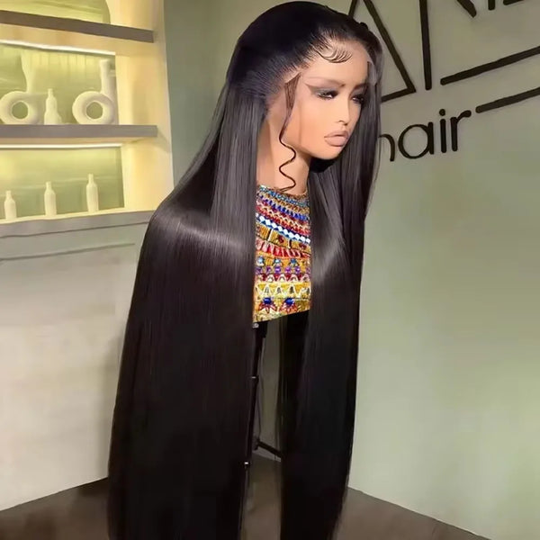 13x4 13x6 Hd Bone Straight Transparent Lace Front Wig Human Hair 40 Inch