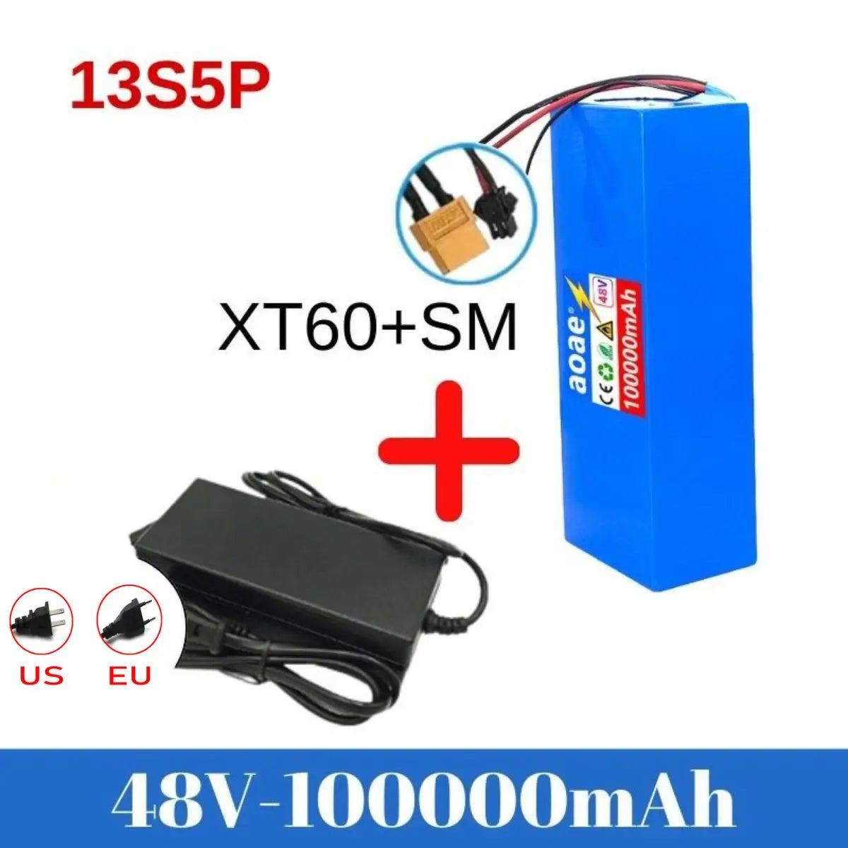 48V 100ah 13s5p Lithium Battery Pack 48v 100000mAh 250W-2000W Citycoco Motorized Scooter Batteries Built in 50A BMS