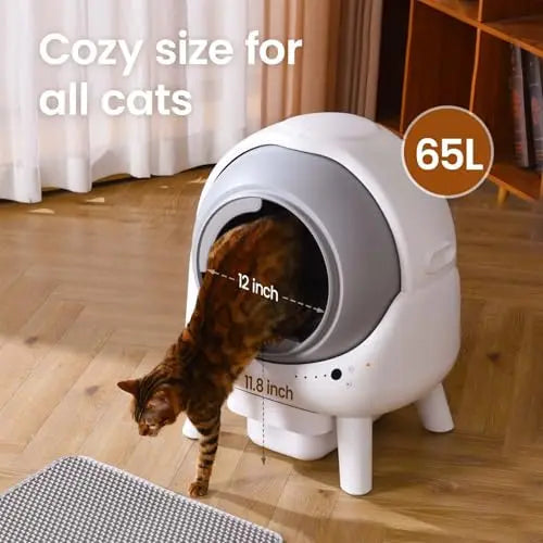 Self Cleaning Litter Box Orbitie Automatic Cat Litter Box Self Cleaning for Multiple Cats with App Control